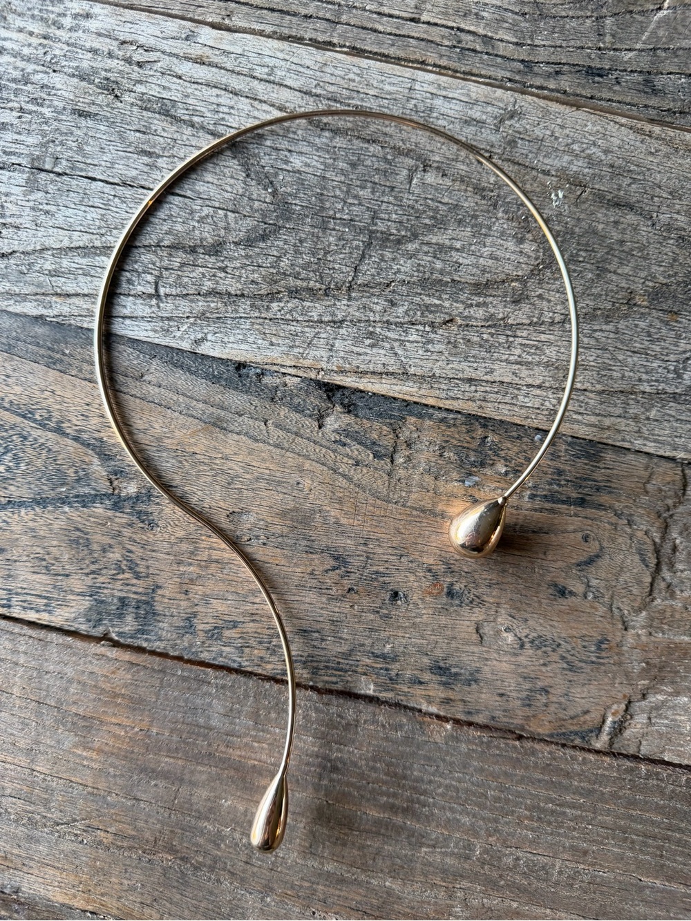 Minimalist Gold Open Collar Necklace